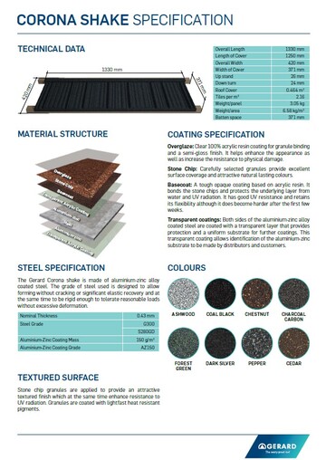 Corona Shake Specification (PDF)