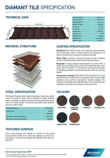 Diamant Tile Specification (PDF)
